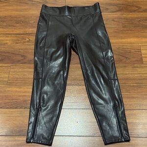 A.L.C. Faux Leather Black Ankle Pants